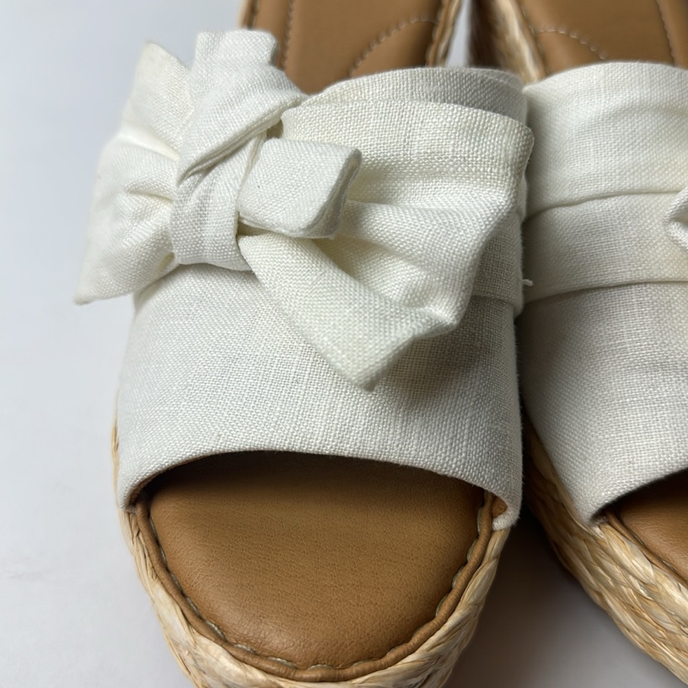BORN Adalia Knit Bow Platform Wedge Slides - Picture 3 of 11